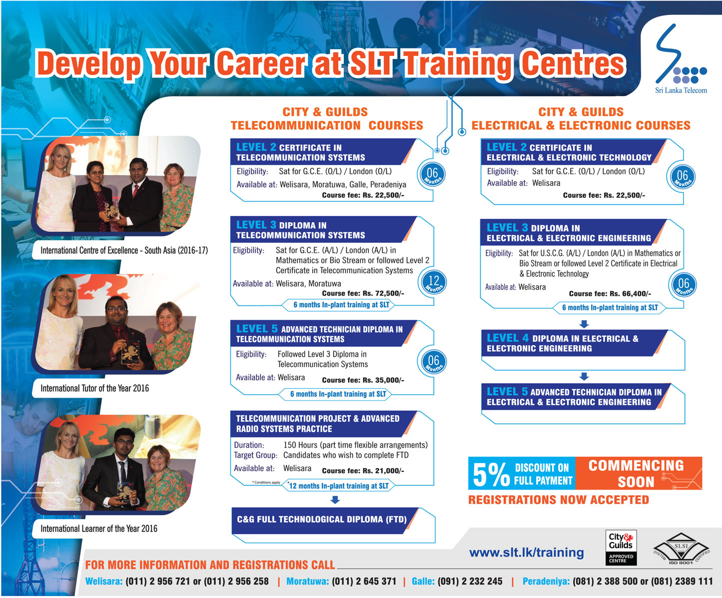 Telecommunication Courses, Electrical & Electronic Courses - Sri lanka Telecom Training Centre